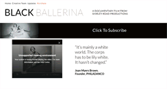 Desktop Screenshot of blackballerinadocumentary.org