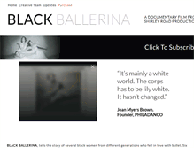 Tablet Screenshot of blackballerinadocumentary.org